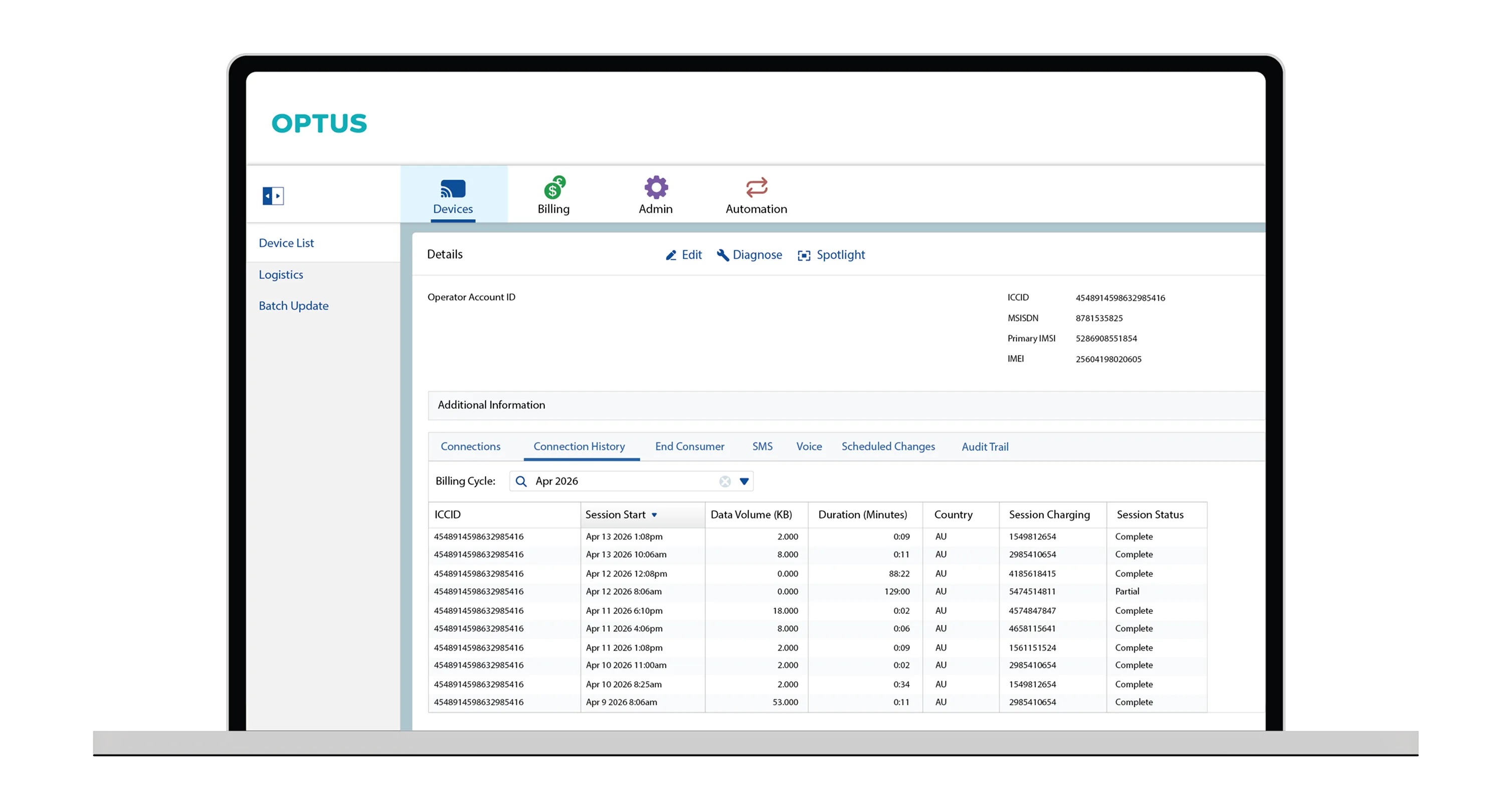 Jasper Platform — Connection History And Audit Trail
